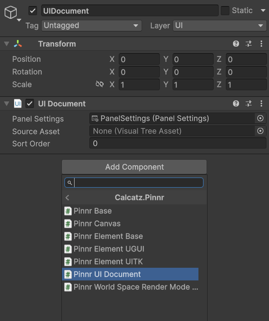 Add Pinnr UI Document